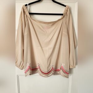 Lilly pulitzer womens off the shoulder blouse XL (see last pic)